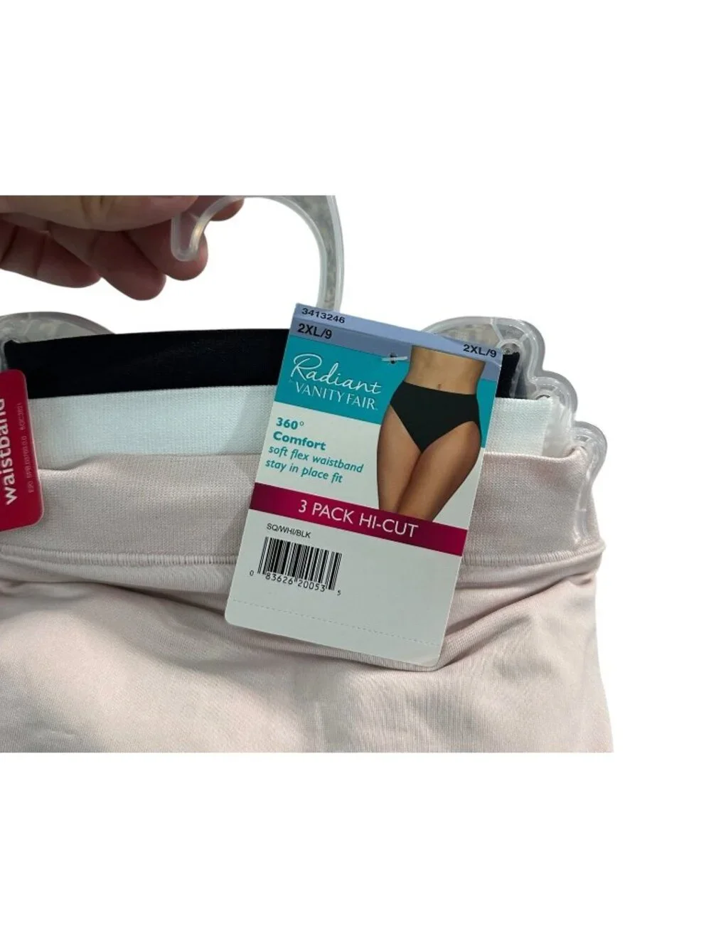 Vanity Fair Radiant Womens 360 Comfort Brief Panties 3 Pack 2XL 9 Seamless NEW